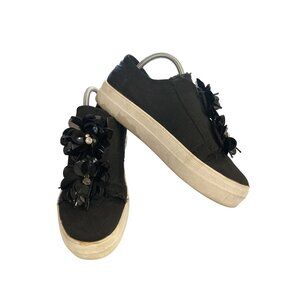Madden Girl Size 6.5 Black Embellished Sneakers shoes